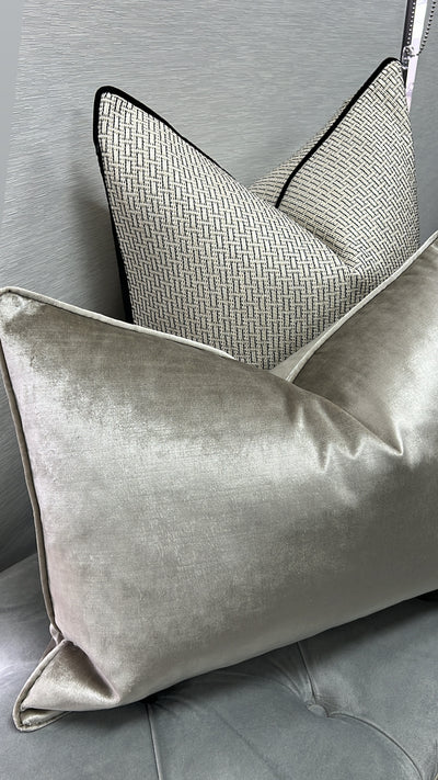 De-luxe ash velvet cushion - Luscious Homewares