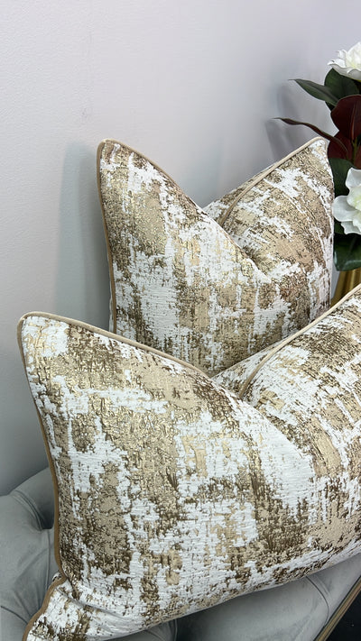 Cirrus gold cushion - Luscious Homewares