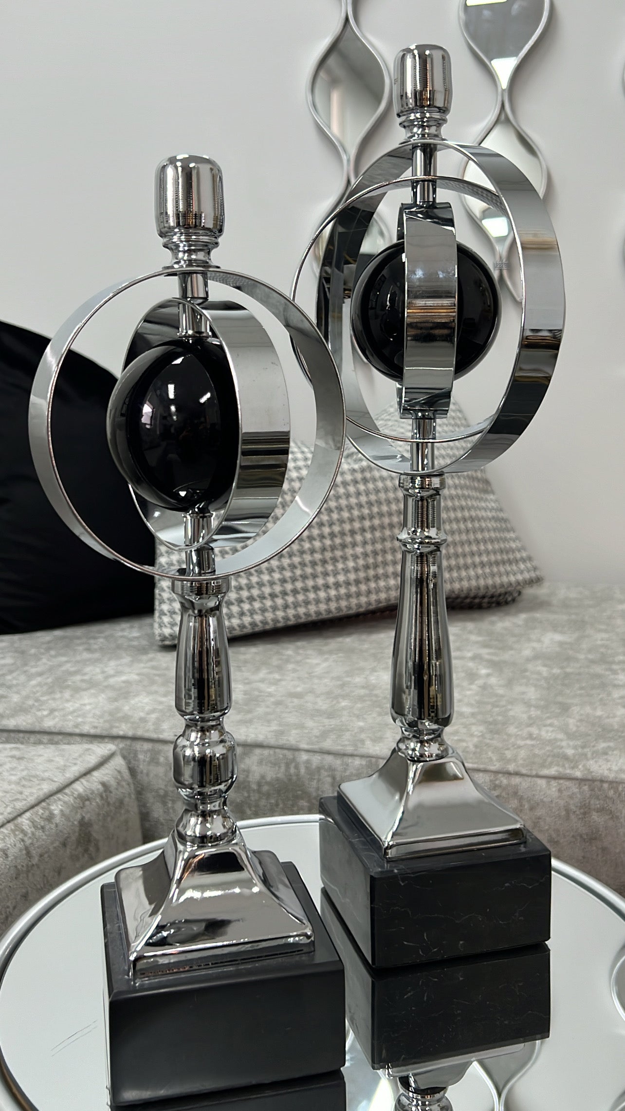 Silver Sphere marble stand - Luscious Homewares