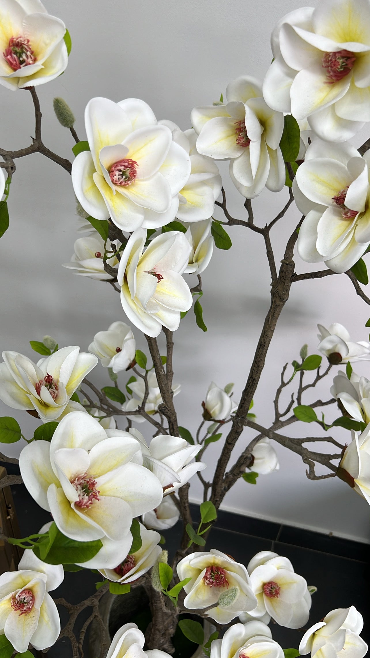 Magnolia white artificial tree plant - Luscious Homewares