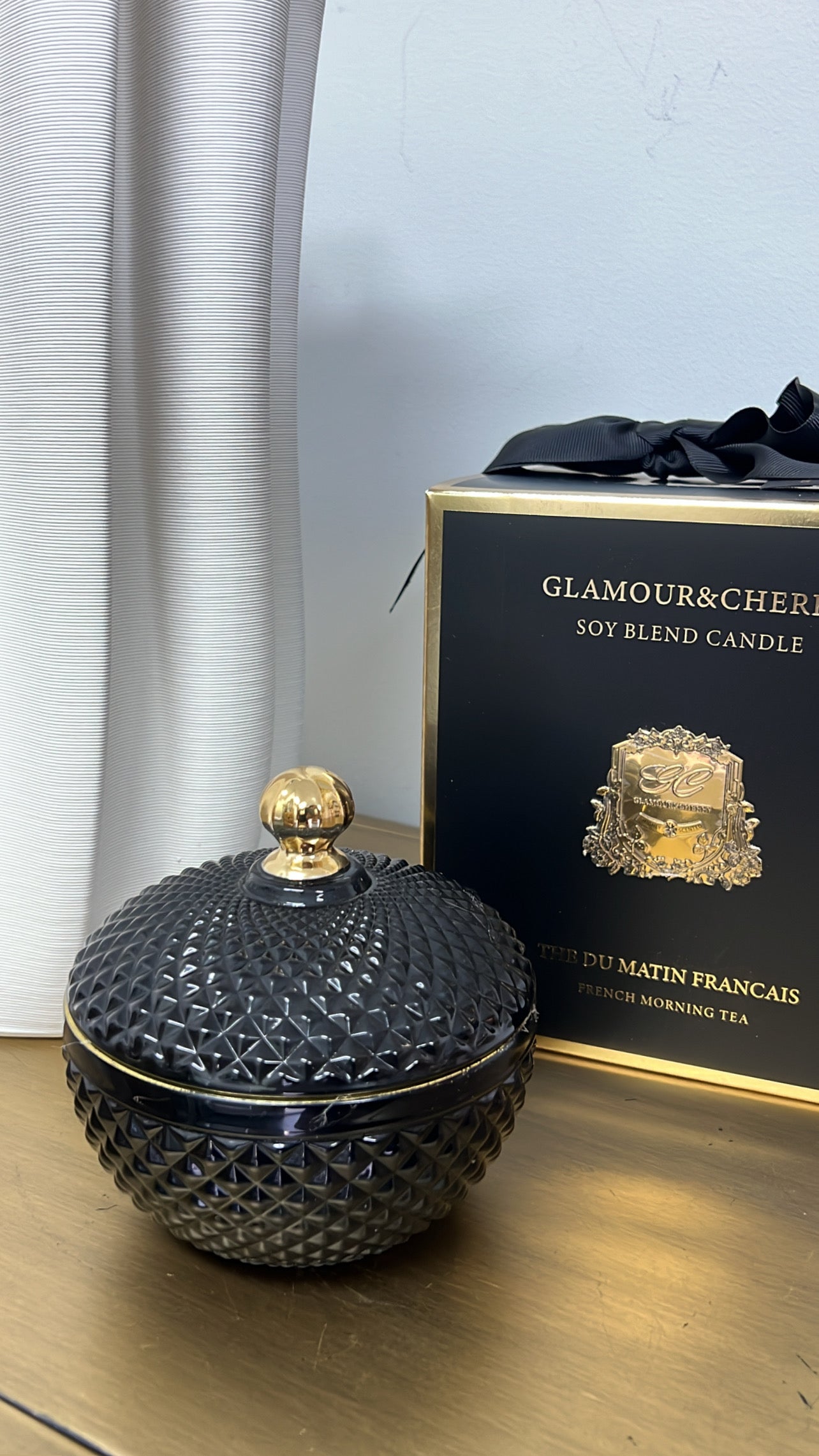 Luxury aroma soy candle black and gold - tropical - Luscious Homewares