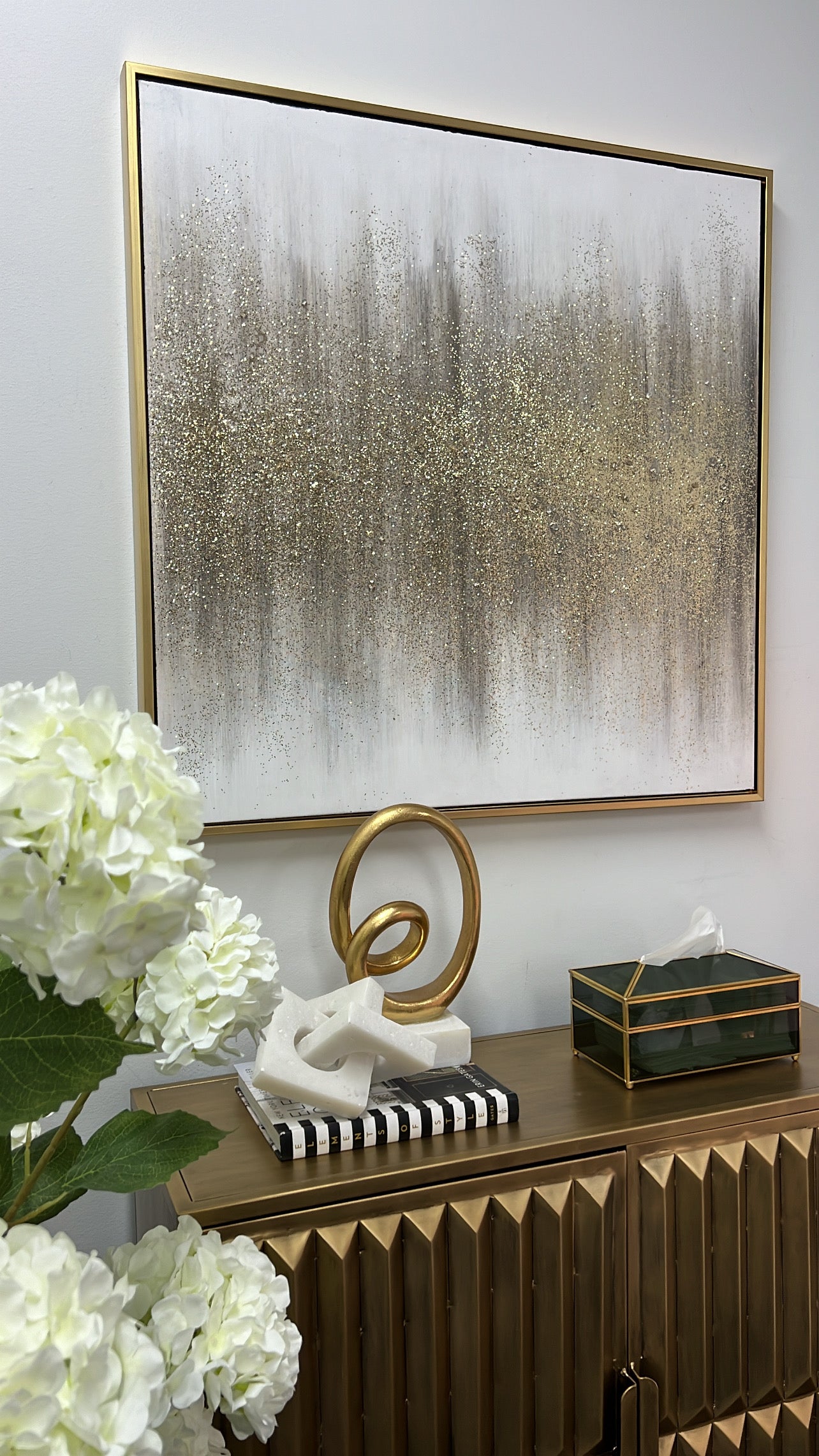 Star dust  Wall art gold frame