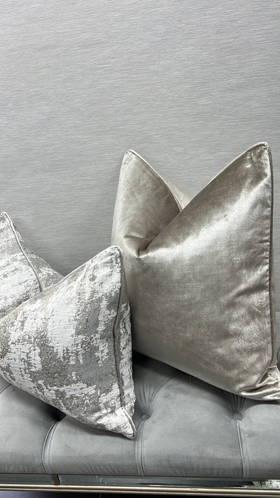 De-luxe ash velvet cushion - Luscious Homewares