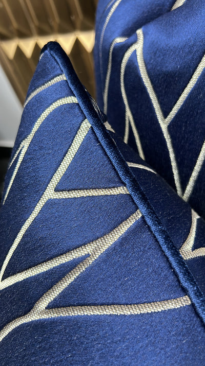 Zillara navy cushion - Luscious Homewares