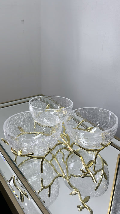 Zen triple gold bowls - Luscious Homewares