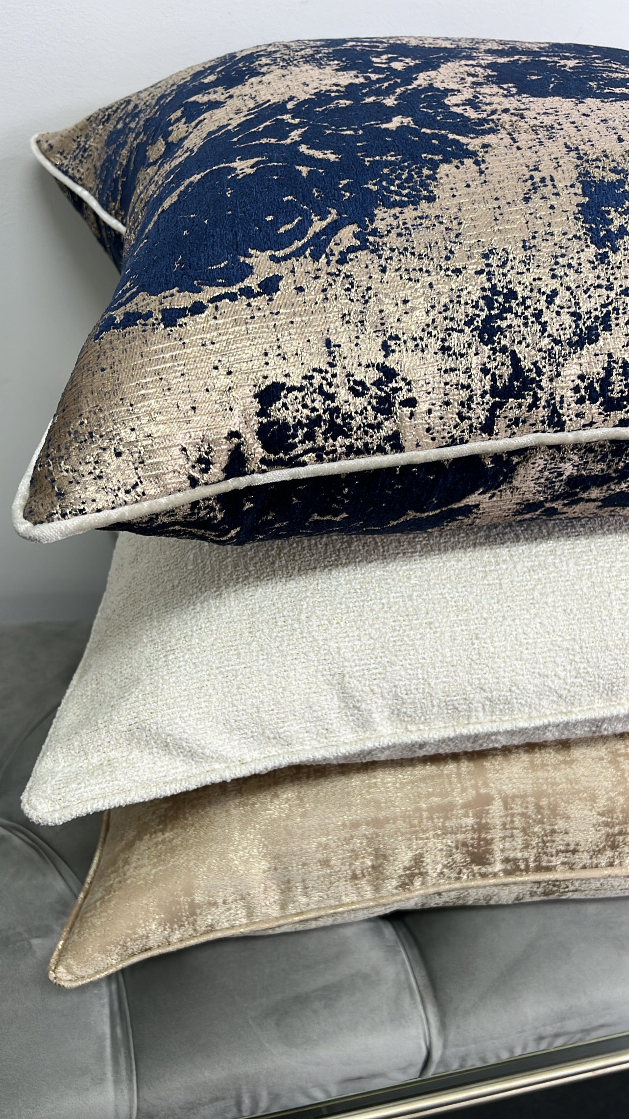 Royalty Navy Gold cushion - Luscious Homewares