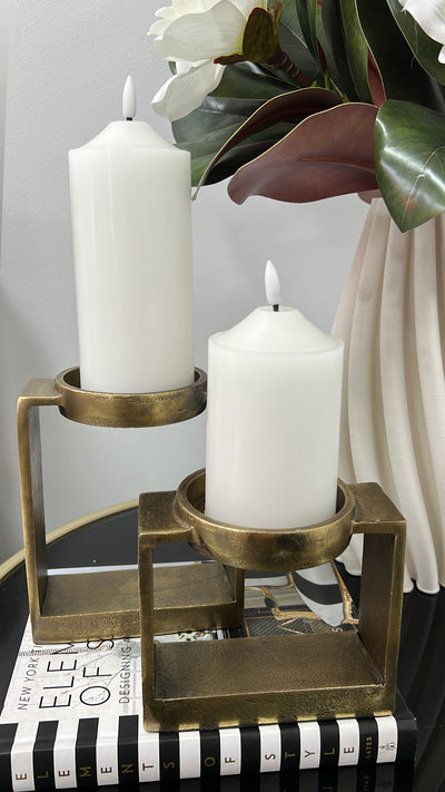 Hera brass candle holder - Luscious Homewares