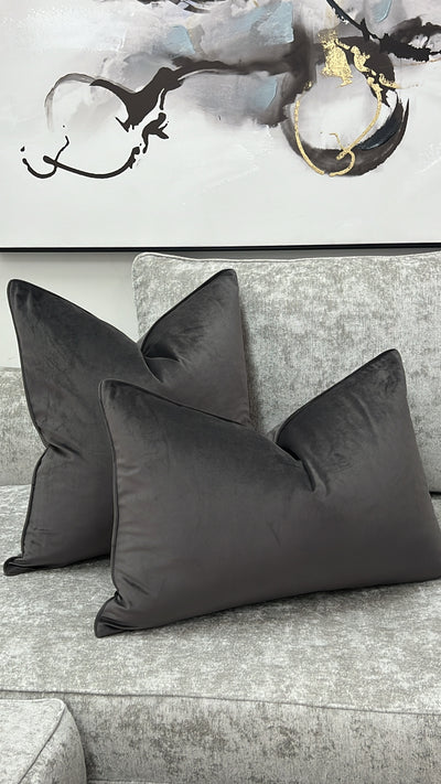 Luxe iron grey cushion - Luscious Homewares