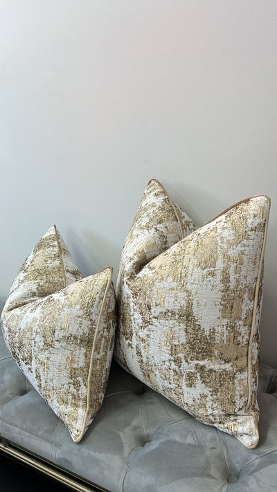 Cirrus gold cushion - Luscious Homewares