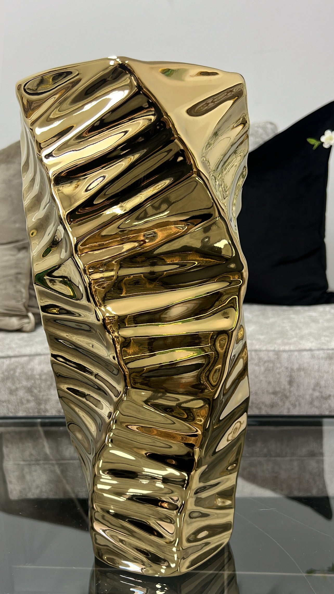 Fonde gold vase - Luscious Homewares