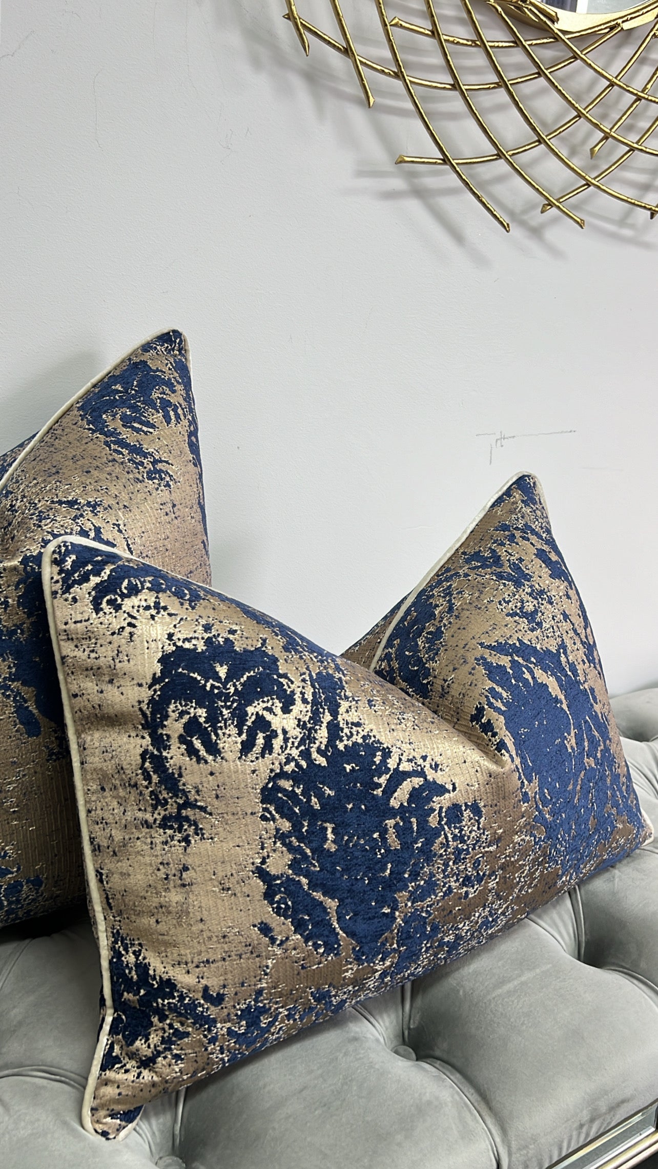 Royalty Navy Gold cushion - Luscious Homewares