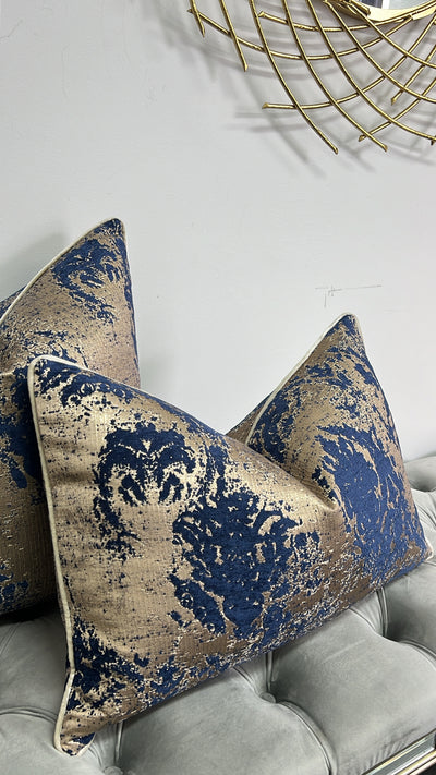 Royalty Navy Gold cushion - Luscious Homewares