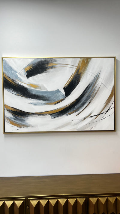 Abstract Gold frame wall art