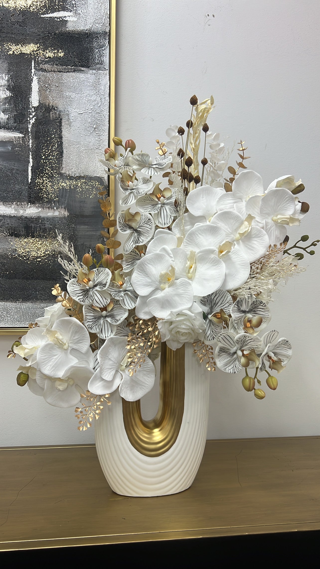 Noir Gold floral arrangement - Luscious Homewares