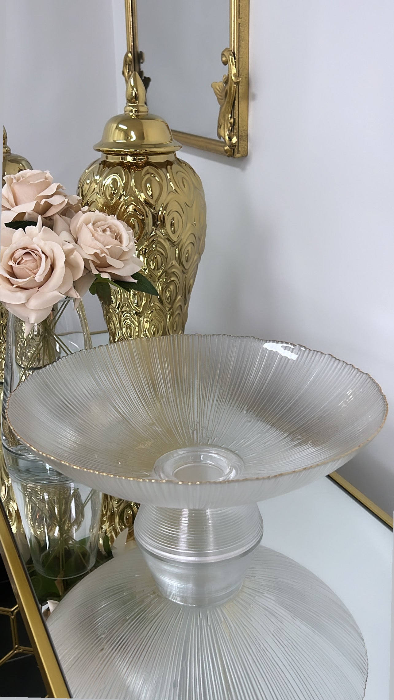 Sarab clear decorative / fruit bowl - Luscious Homewares