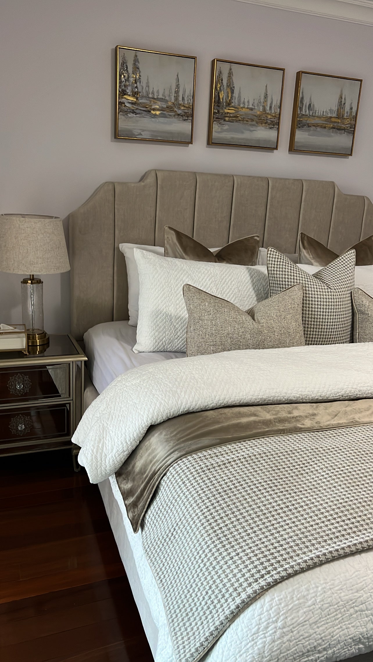 Laurent nude cushion - Luscious Homewares