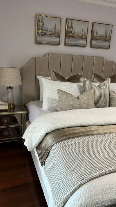 Laurent nude cushion - Luscious Homewares