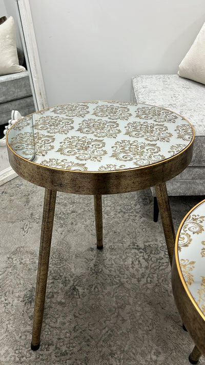 Fluer mirrored side Table - Luscious Homewares