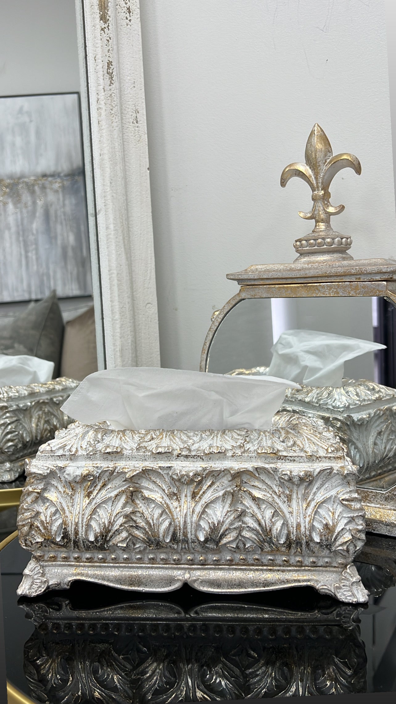 Victorian champagne  tissue box - Luscious Homewares