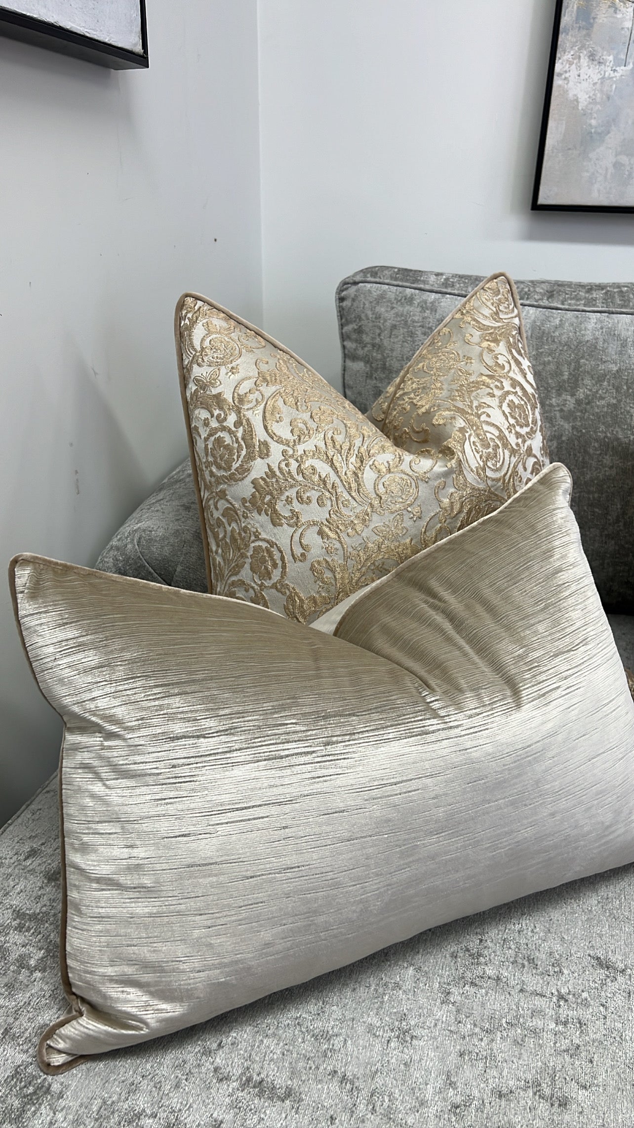 Acacia champagne cushion - Luscious Homewares