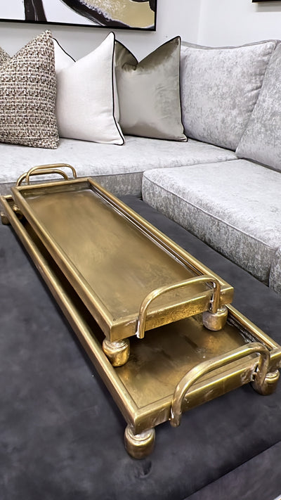 Rustic gold tray - Luscious Homewares