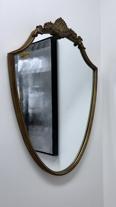 Macey antique mirror crest - Luscious Homewares