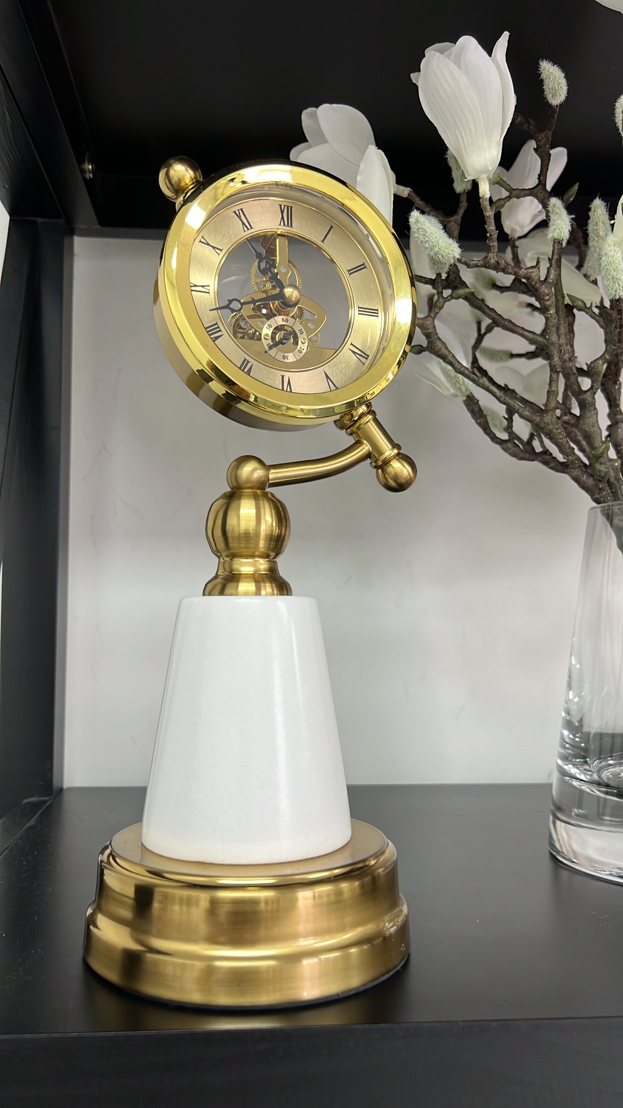 Richmond brass gold clock - Luscious Homewares