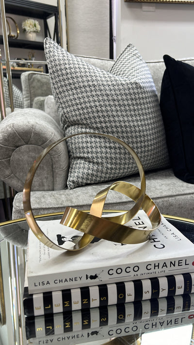 Gold knot sculpture - Luscious Homewares