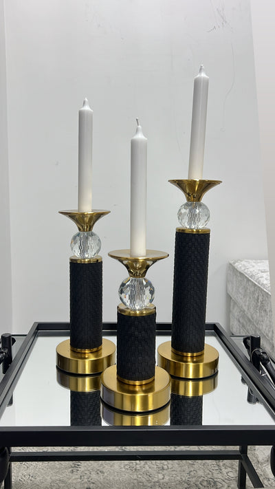 Lioness Candle Holder Black - Luscious Homewares