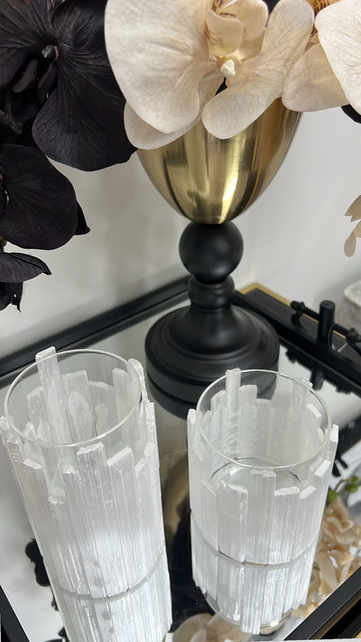 Quartz stone candle holder/ vase - Luscious Homewares