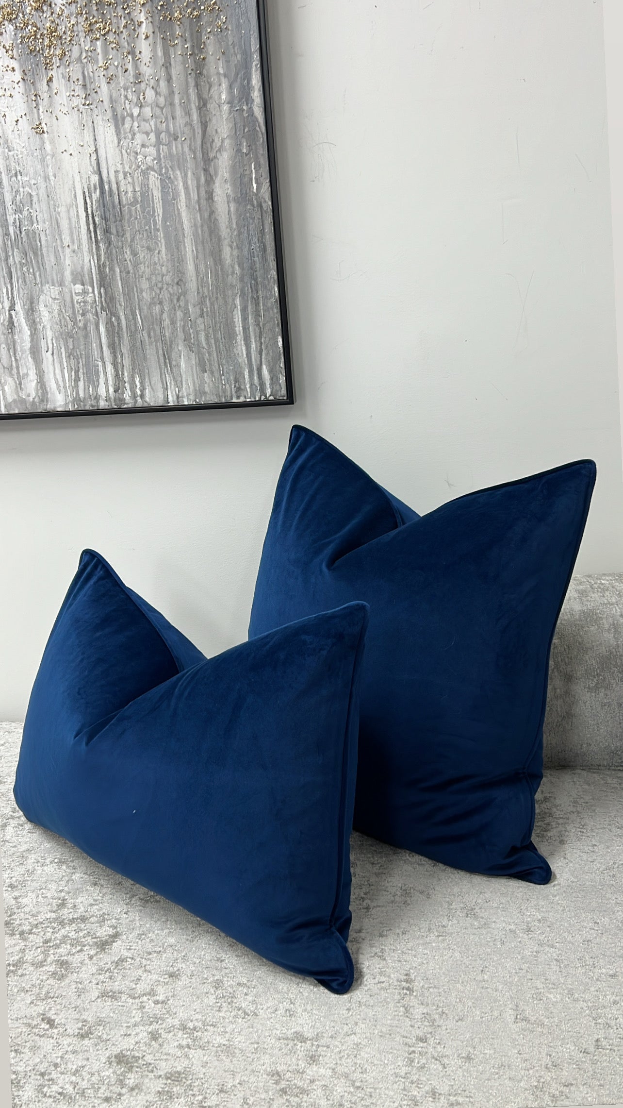 Luxe matte navy cushion - Luscious Homewares