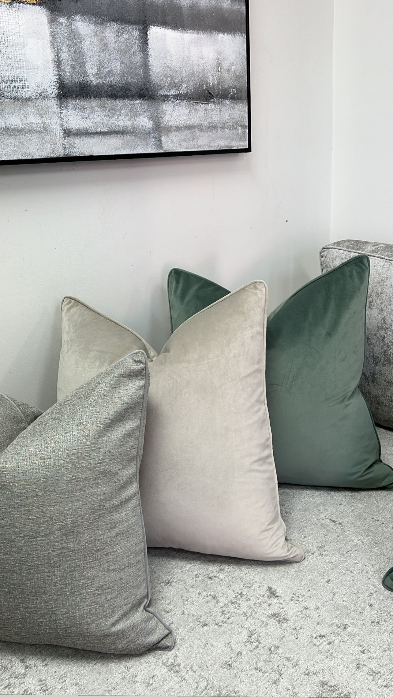 Luxe matte sage cushion - Luscious Homewares