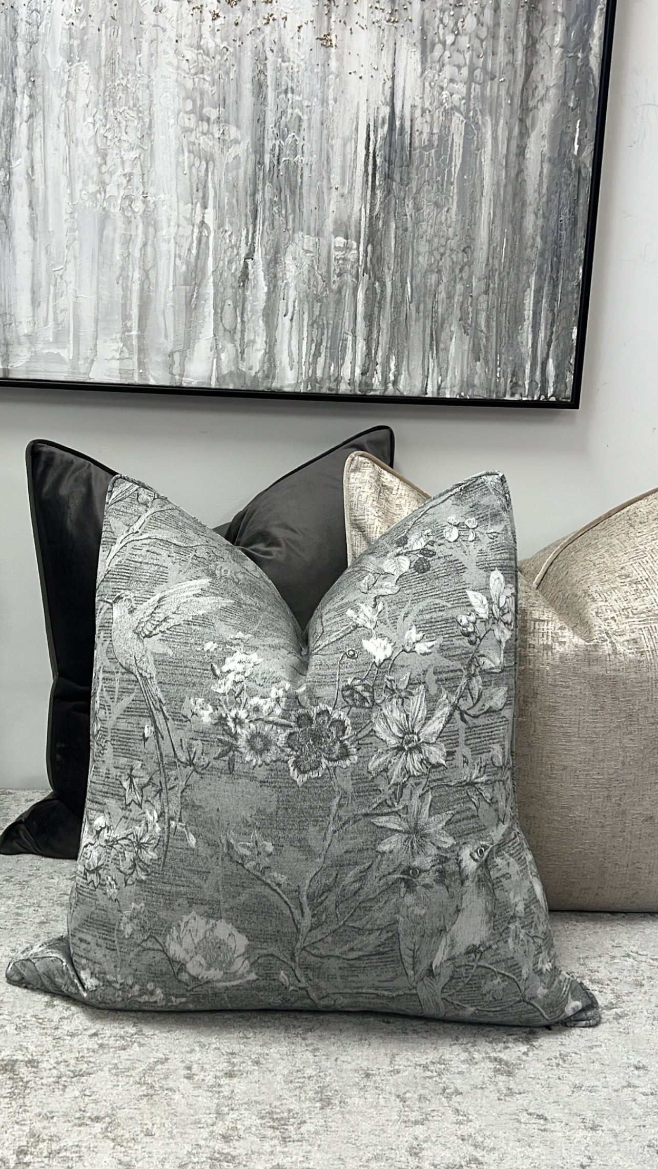 Radwan grey cushion - Luscious Homewares