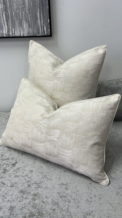 Dazzler light beige gold cushion - Luscious Homewares