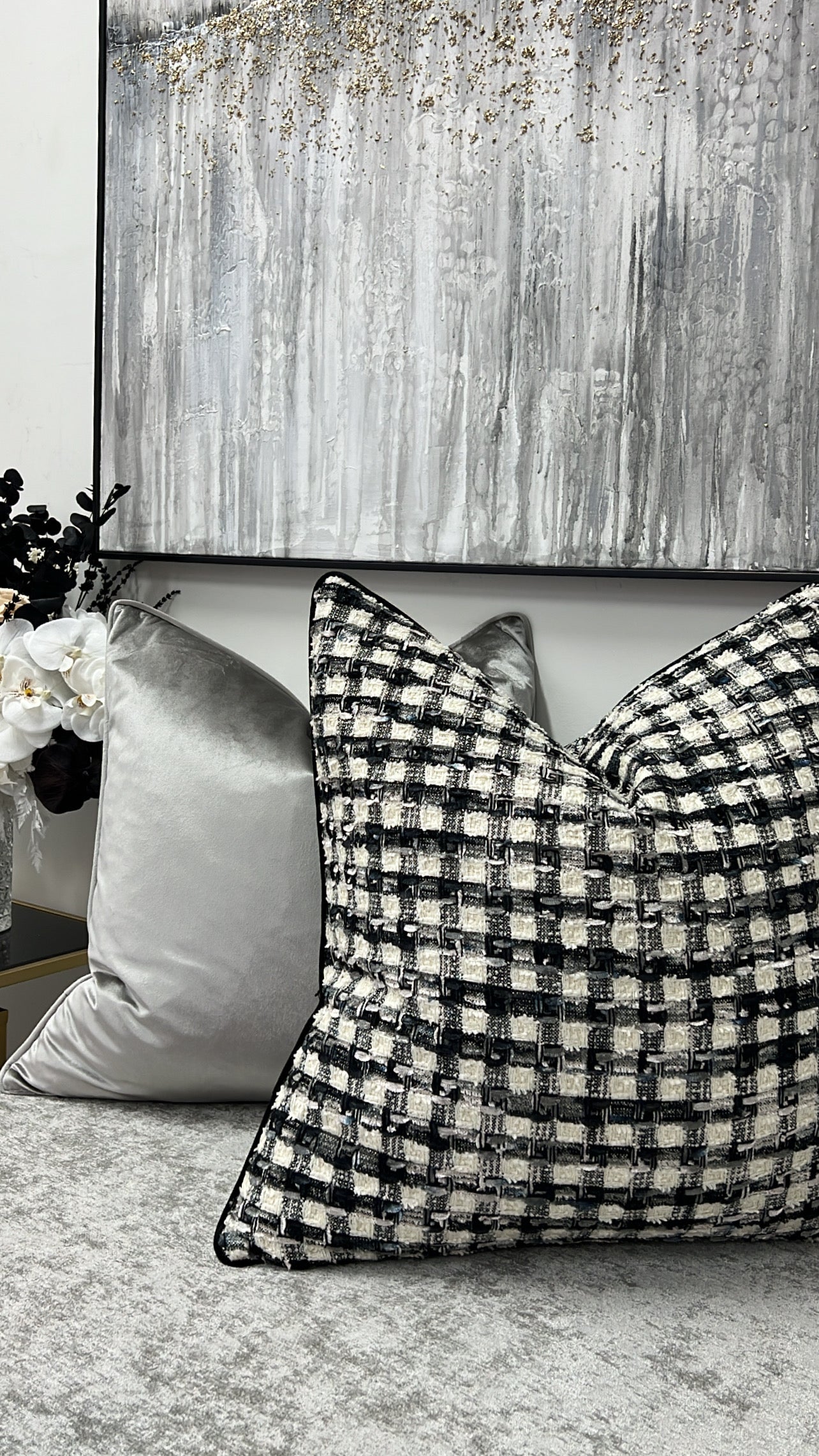 Luxe silver cushion - Luscious Homewares