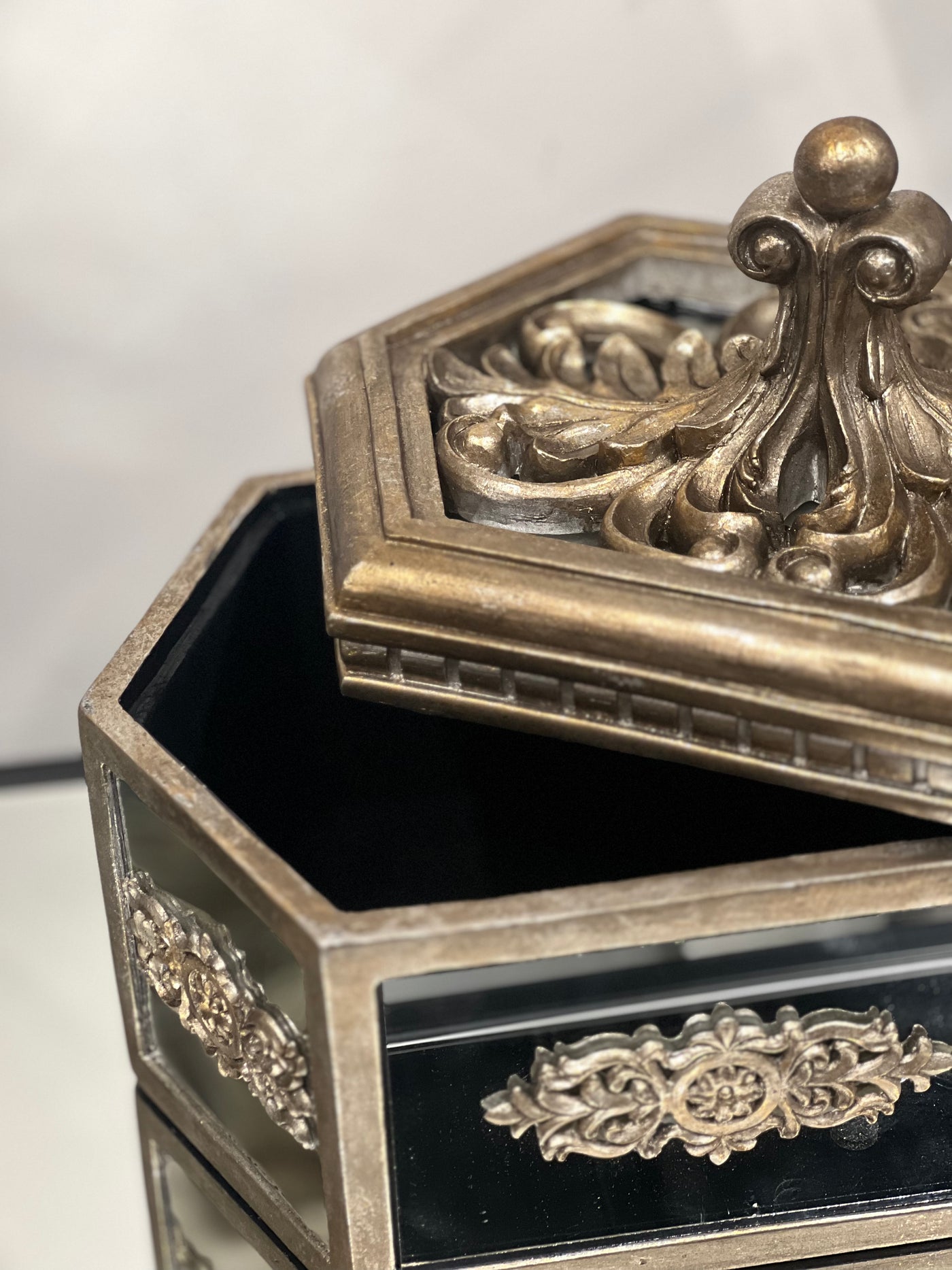 Victorian rustic gold ornate box - Luscious Homewares