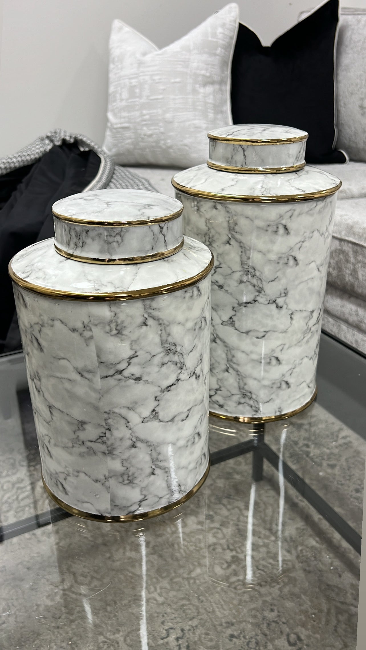 Atlas cylinder jars - Luscious Homewares