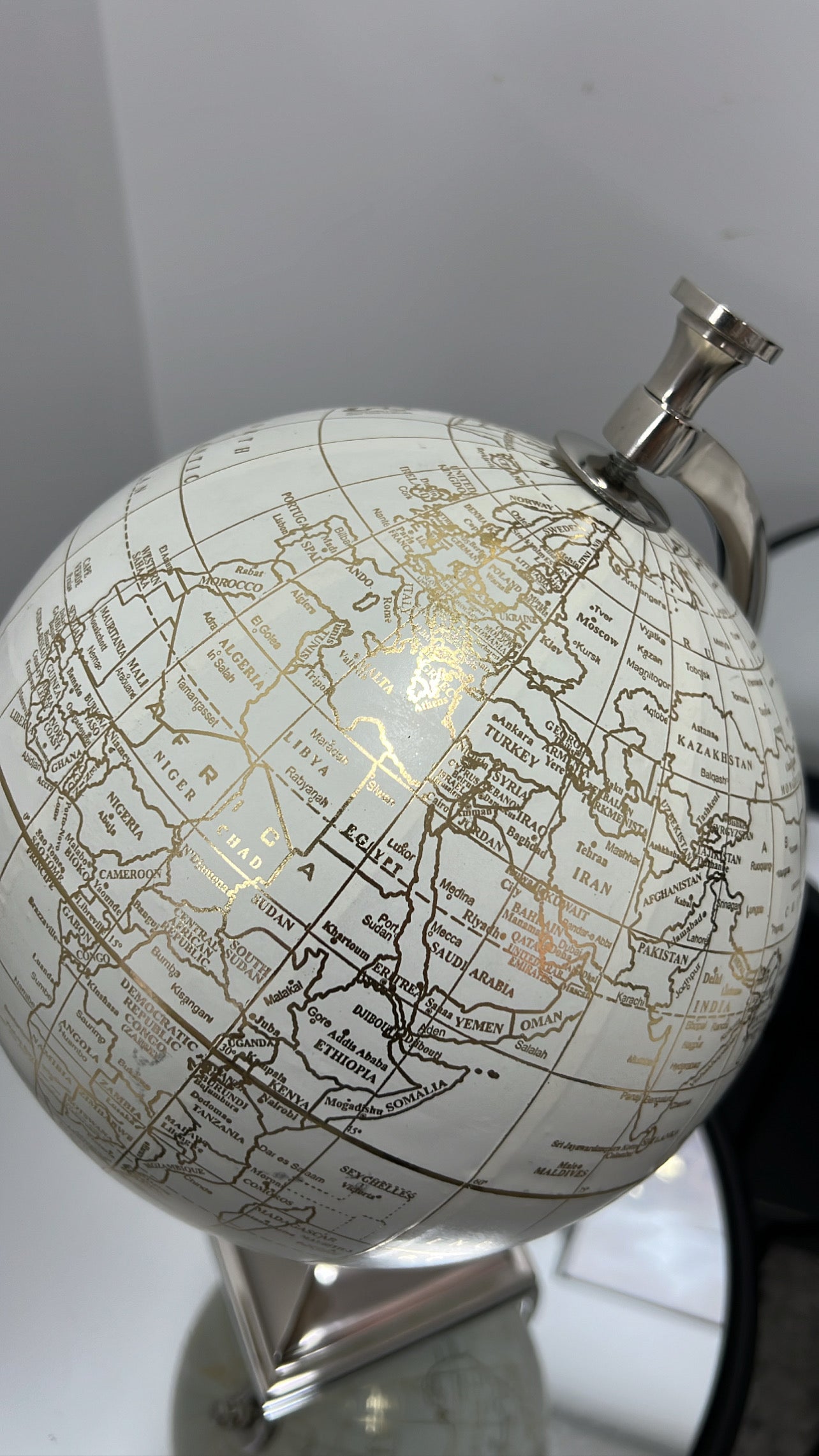 World globe silver/gold - Luscious Homewares