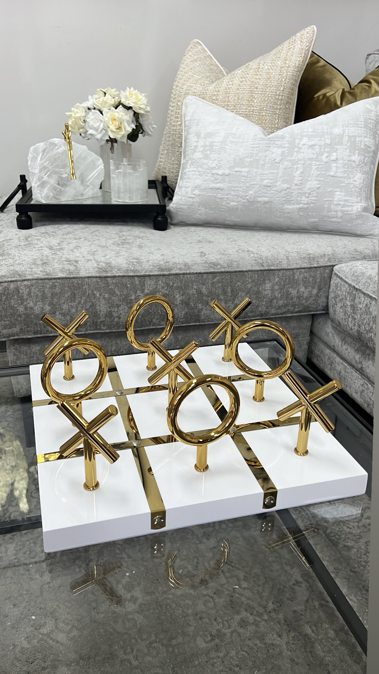 Knots and crosses white - Luscious Homewares