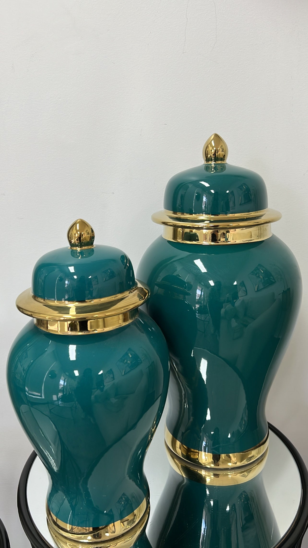 Lujayna ginger jar teal small - Luscious Homewares