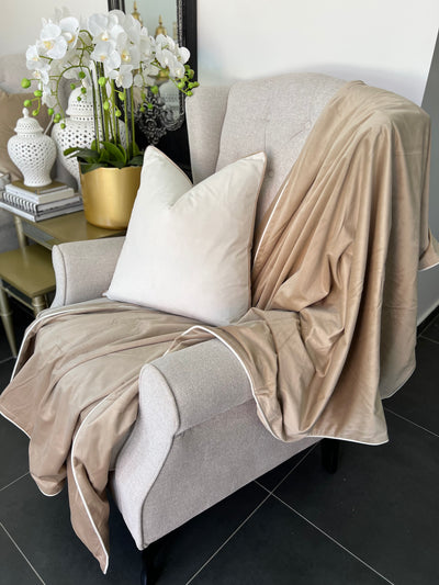 Leeya latte throw - Luscious Homewares