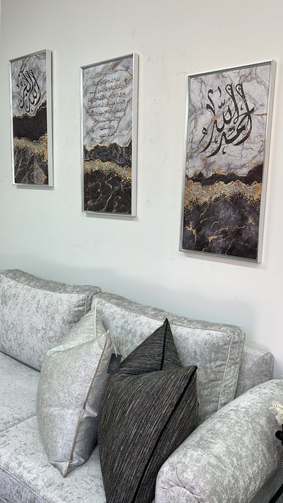 Mirage silver and black Al Hamduallah - Luscious Homewares