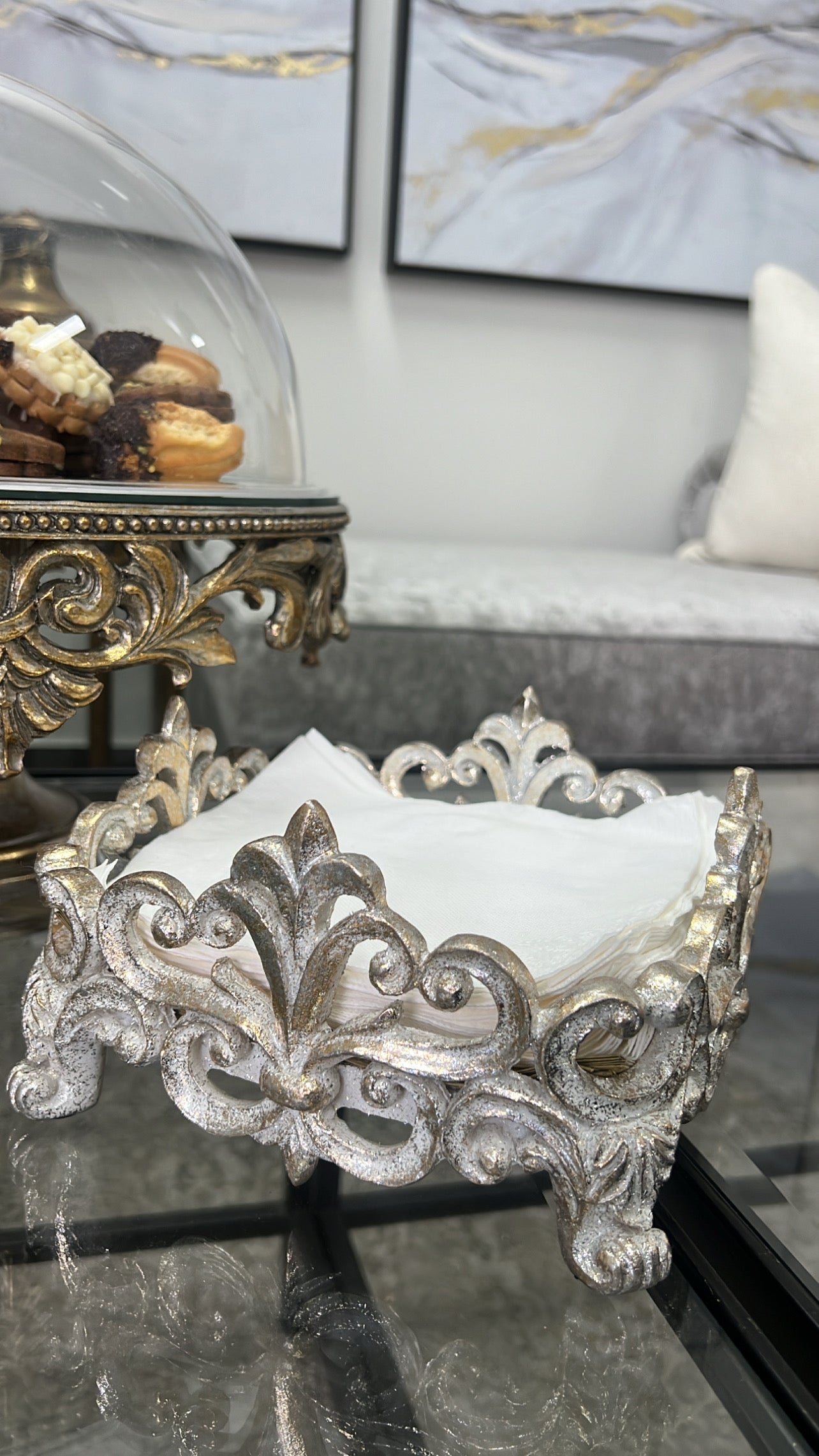 Le trésor napkin holder champagne - Luscious Homewares