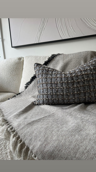 Riley neutral Throw - Luscious Homewares