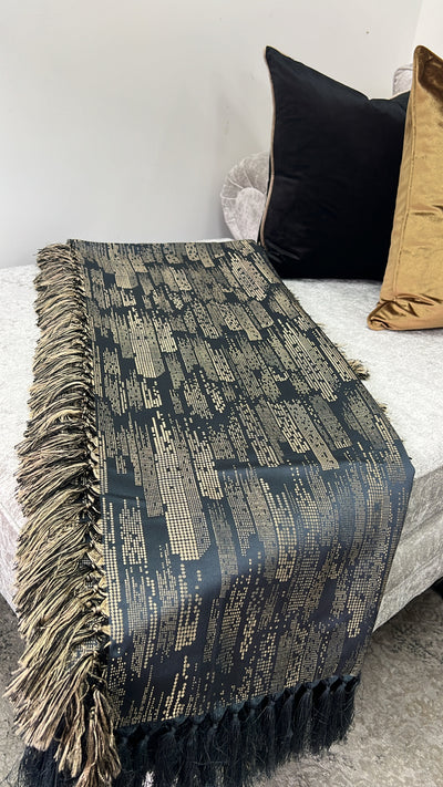 City night gold and black Throw double sided - Luscious Homewares