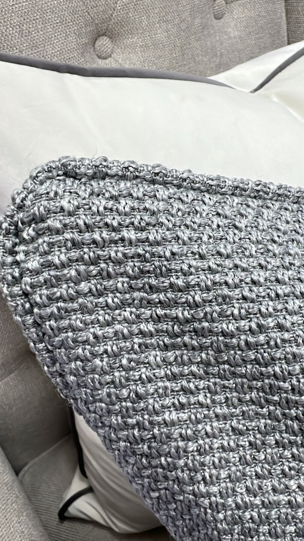 Flint grey cushion 55x55 - Luscious Homewares